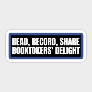 Booktoker read, record, and share Sticker